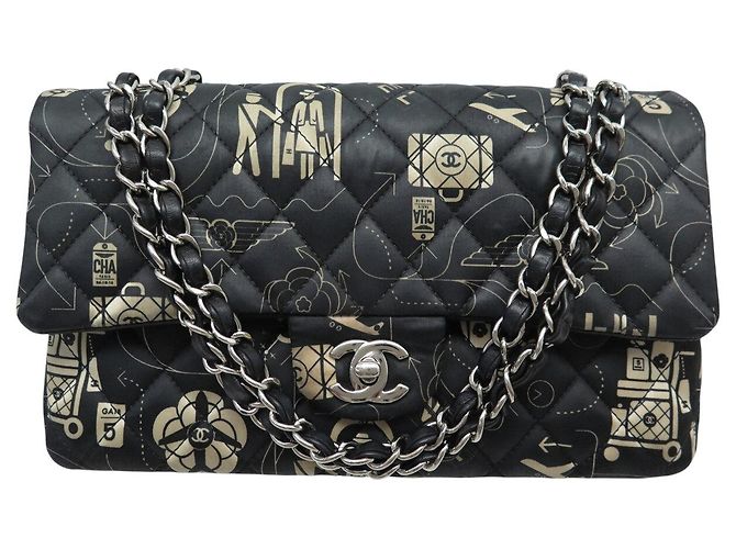 BORSA CHANEL TIMELESS CLASSIC MEDIUM AIRLINE A01112 A SPALLA Nero