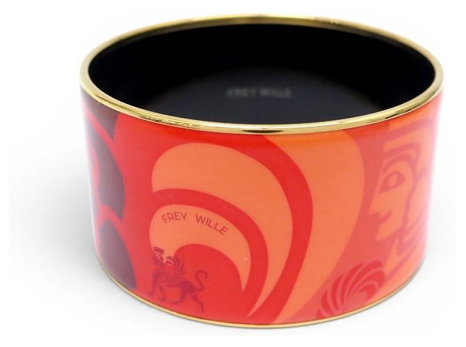 Autre Marque NEU MICHAELA FREY FREYWILLE CERCLE DIVA SPHINX EMAIL 18CM ARMREIF Rot