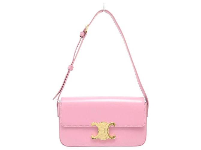 Céline NOVA BOLSA CELINE CLAUDE 194143BF4 COURO DE BEZERRO ROSA DE OMBRO