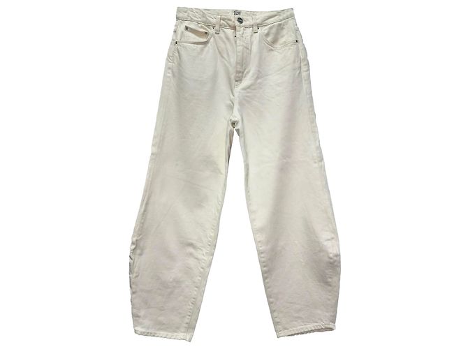 Jeans Barrel-Leg Totême en algodón blanco