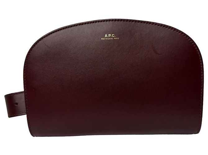 Apc Bolsa de cintura Half Moon A.P.C. em couro vermelho Bordeaux