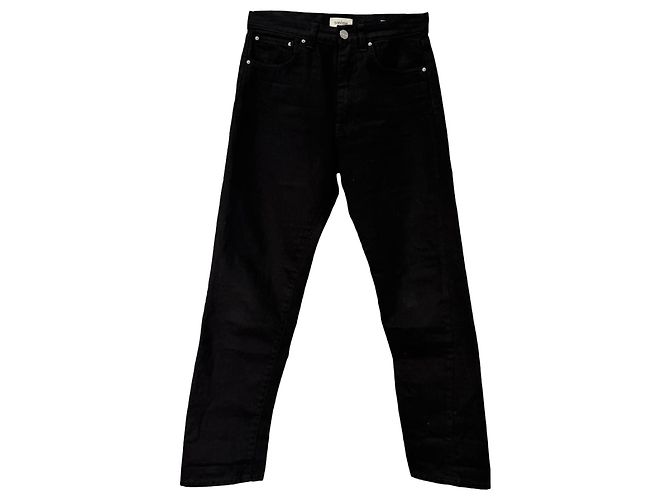 Pantaloni in denim dritti Totême in cotone nero