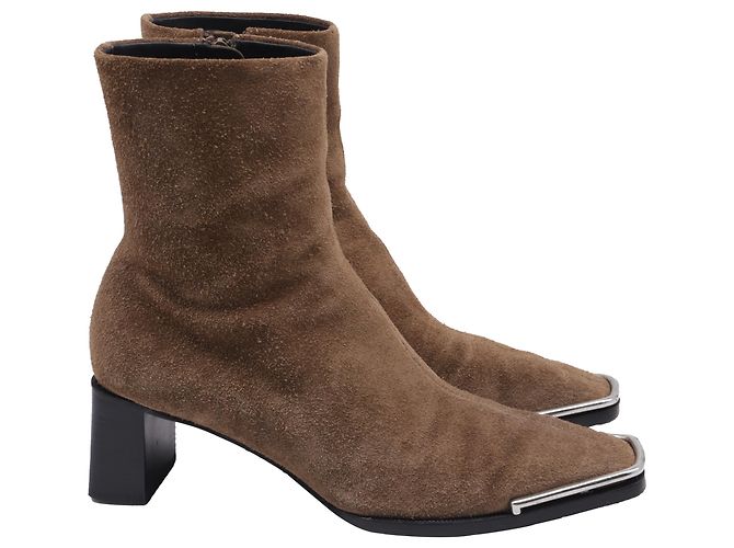 Botines Alexander Wang en ante marrón Castaño