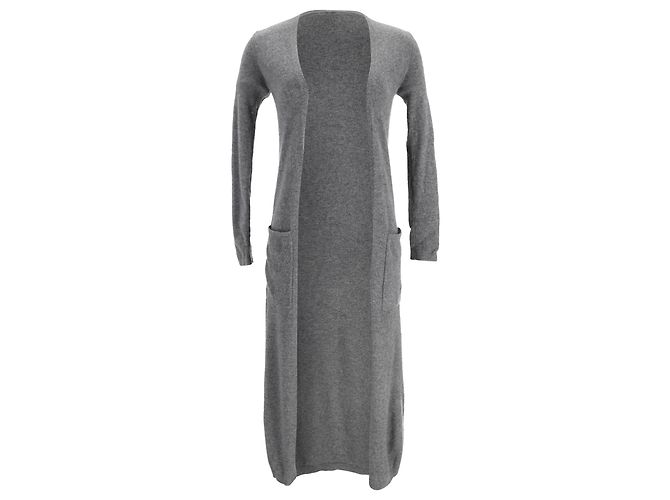 Theory Cardigan mit offenem Front in Grau aus Kaschmir