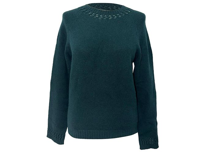 Apc A.P.C. Janet Pullover aus grüner Wolle 