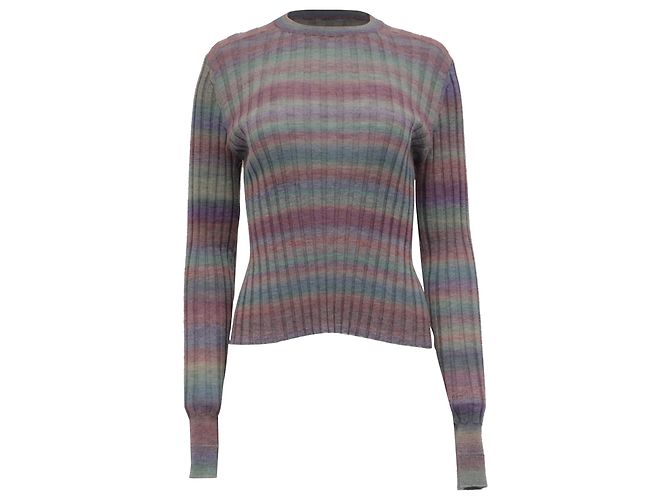 Re/Done Poor Boy Rippstrickpullover aus mehrfarbiger Wolle Mehrfarben 