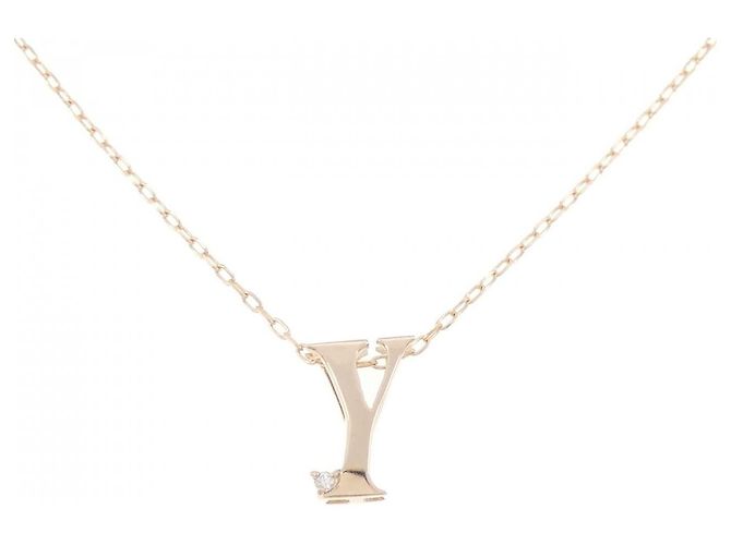 Autre Marque Au750 Initial Y Diamant-Halskette Pink