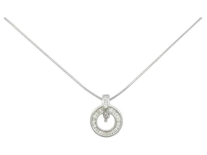 Autre Marque Collana con diamante Au750 Argento