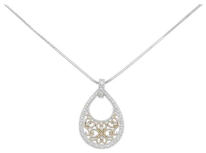 Autre Marque Collar de Diamante Au750 Dorado