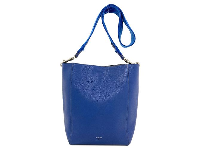 Céline Borsa a tracolla a secchiello Sangle Celine Blu 
