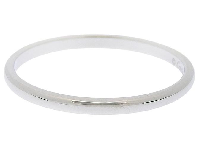 Cartier 1895 Ehering Platin 2mm Silber