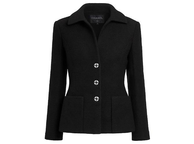 Timeless Chanel Runway Schwarze Tweed-Jacke 2022