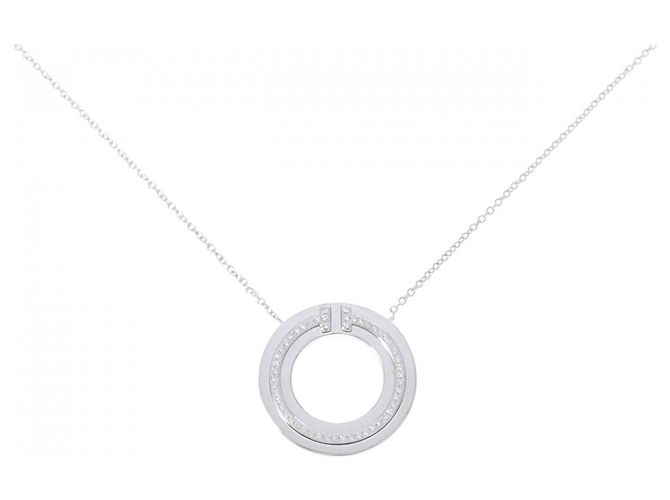 Tiffany & Co Collana Tiffany T Circle in oro bianco 18K