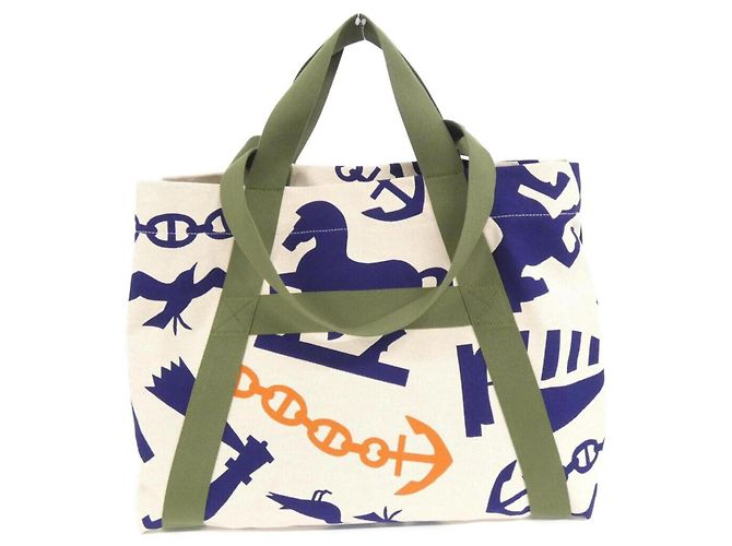 Sac à main Hermès Hermès Pict de Plage Bleu Orange