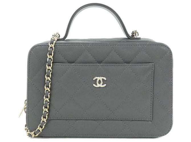 Borsa Chanel in pelle di vitello granulata Marrone