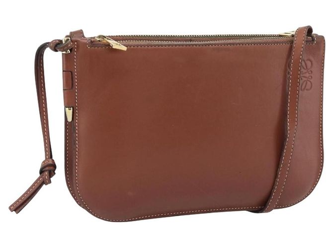 Loewe Gate Double Zip Leather Small Braun