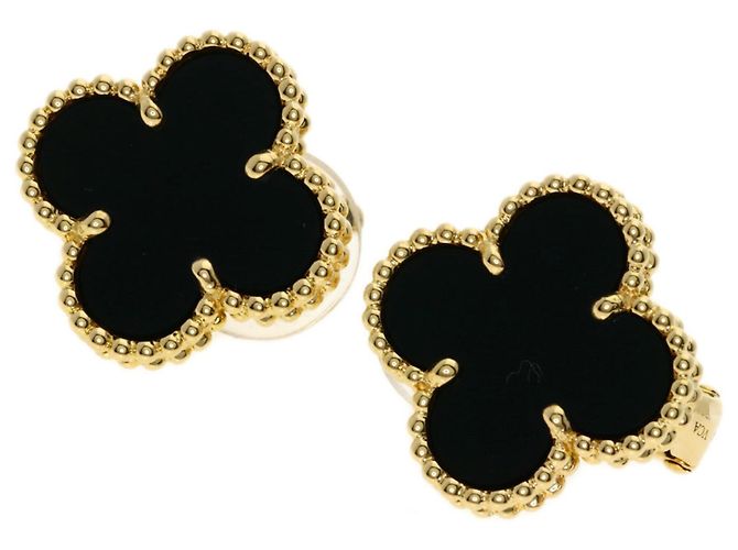 Orecchini Vintage Alhambra Onyx Van Cleef & Arpels