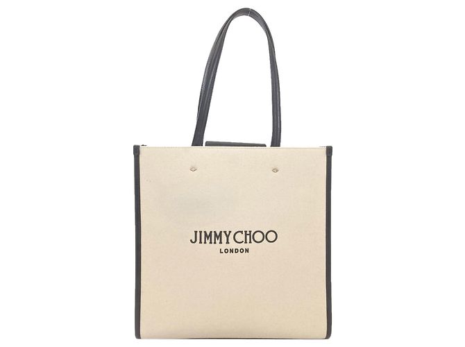 Borsa Tote Jimmy Choo con logo Bianco