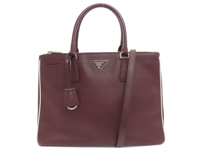 Prada Bordeaux Saffiano Leder 2-Way Tote Bag