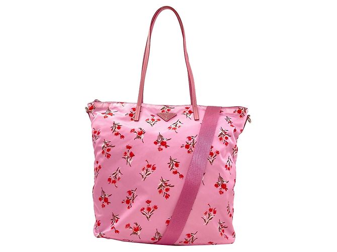 Prada Handtasche mit Blumenmotiv (2-Way) Pink