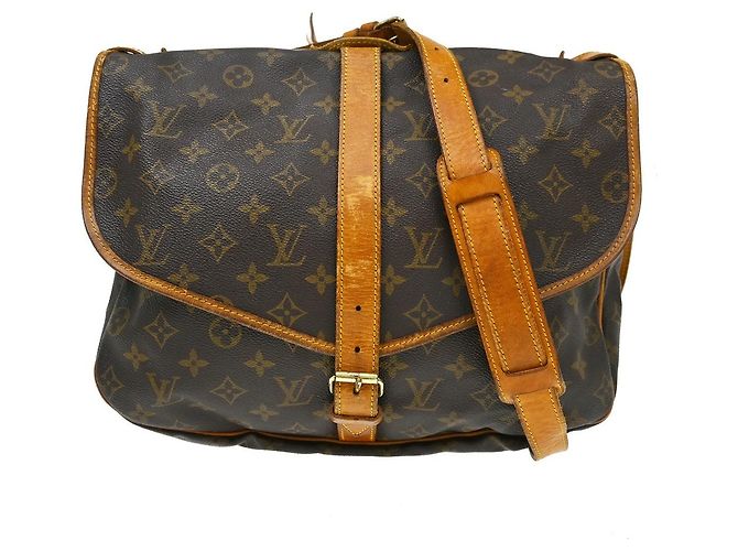 Louis Vuitton Saumur Monogram Canvas 35 Marrom
