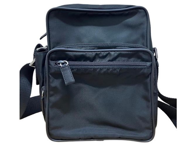 Borsa a tracolla in nylon Prada V406 nero