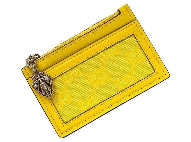 Monedero amarillo Gucci con tarjetero