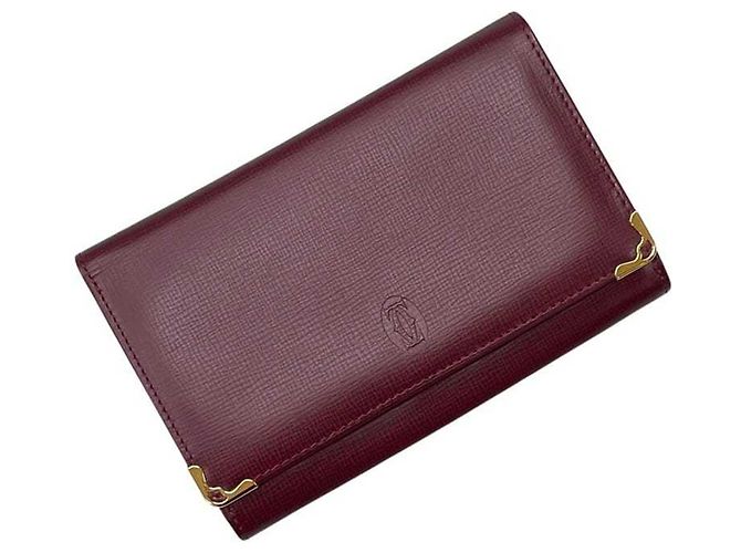 Cartera Bi-Fold Cartier en Bordeaux Burdeos