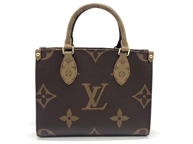 Borsa Tote Louis Vuitton OnTheGo PM Marrone Monogramma