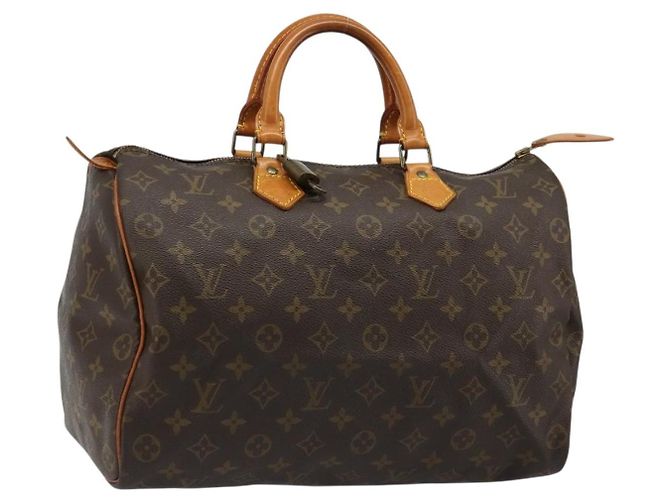 LOUIS VUITTON Bolsa Monogram Speedy 35 M41524 LV Auth 187030SAV Monograma