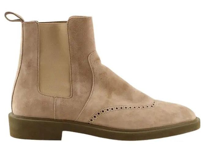 Hermès Bottines Ebony beige deerskin boots size 45