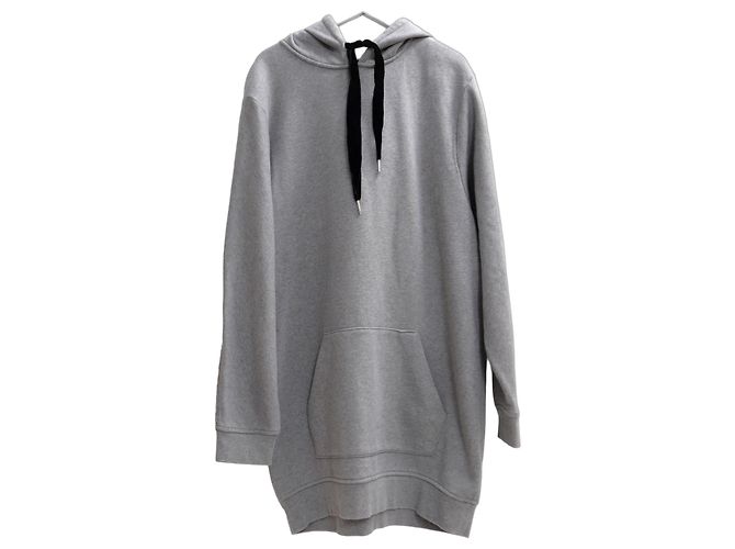 Alexander Wang T-Line Vestido Sudadera con Capucha Gris