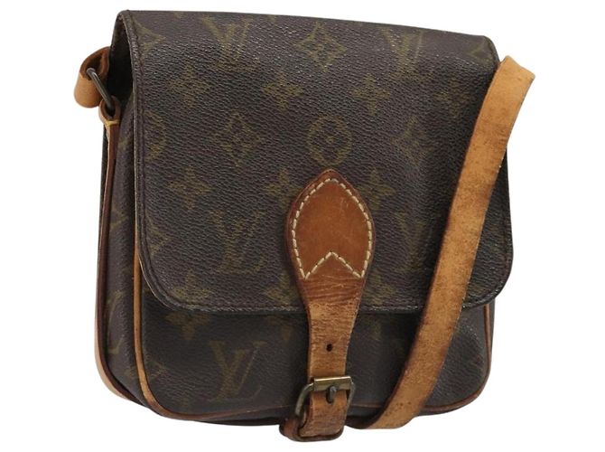 LOUIS VUITTON Bolsa de Ombro Monogram Cartouchiere PM M51254 LV Auth 186874 Monograma