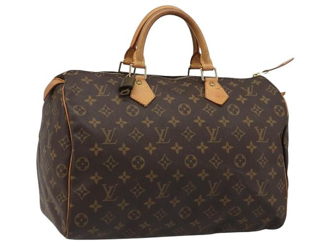 LOUIS VUITTON Bolsa Monogram Speedy 35 M41524 LV Auth 187106SAV Monograma