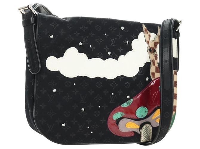 LOUIS VUITTON Monogram Satin Musette Comte de Fe Bag Black M92273 LV Auth 179540SAV