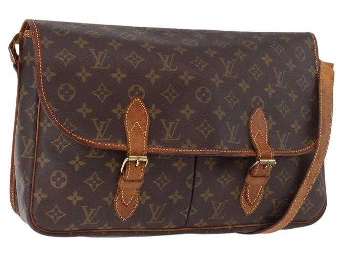 LOUIS VUITTON Bolsa de Ombro Monogram Gibeciere GM M42246 LV Auth 187115