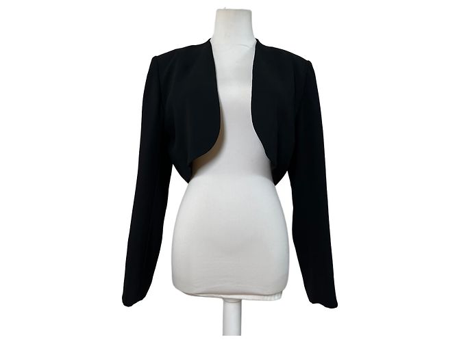 Vintage Givenchy Cropped Wool Blend Jacket Black XL