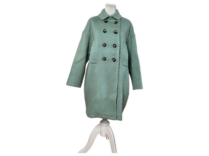 Emilio Pucci Vintage Pucci Wollmischgewebe Mantel Mintgrün S
