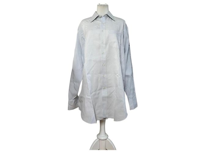 Camicia in cotone vintage Yves Saint Laurent da uomo azzurro L Blu 