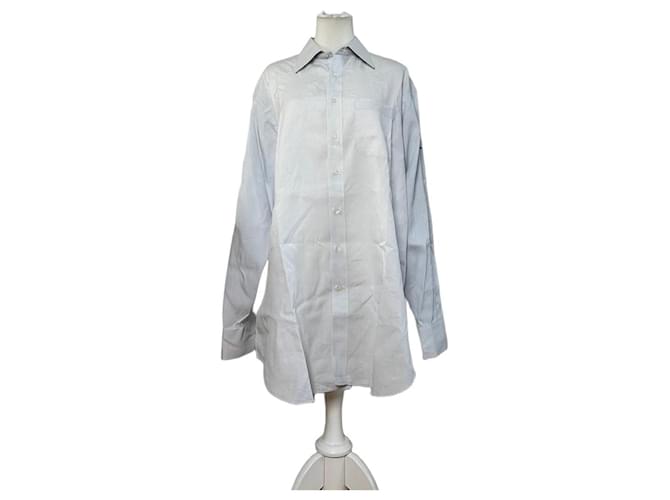 Chemise en coton vintage Yves Saint Laurent pour homme bleu clair L 