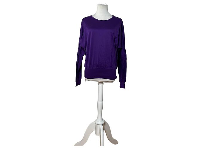 Chloé Vintage Chloe Baumwoll-Sweatshirt Lila L