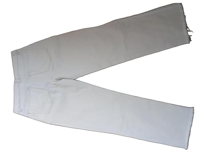 Mango Vaqueros Blancos Corte Recto 
