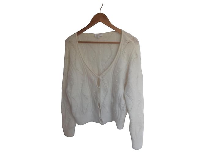 KOOKAÏ Wollcardigan in Ecru Roh