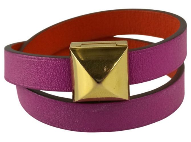 Hermès Hermes Medor Infini Charm Armband Rot Lila