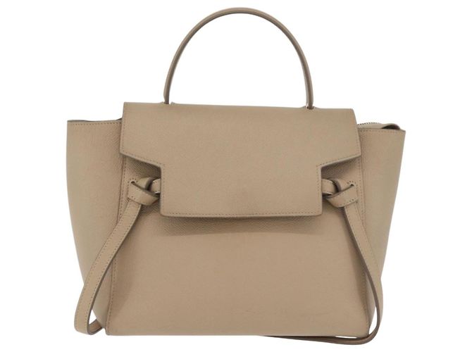Céline Cinto Celine em couro de bezerro Medium Bege