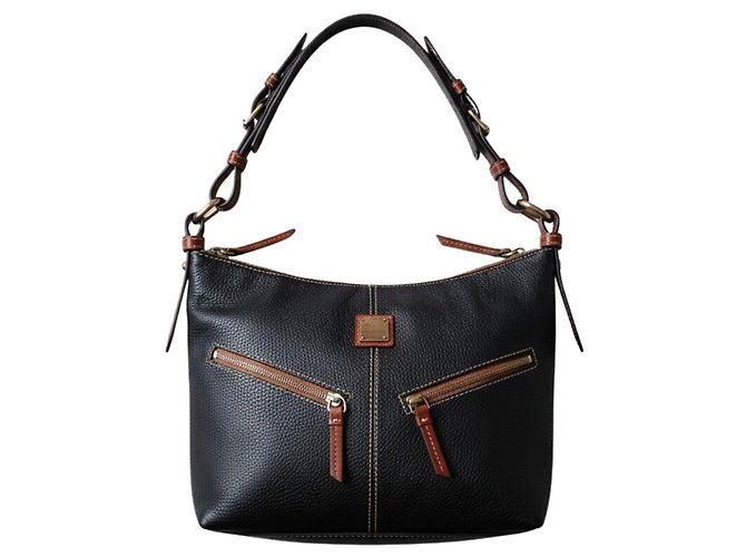 Dooney & Bourke Borsa a tracolla in pelle martellata nera Nero