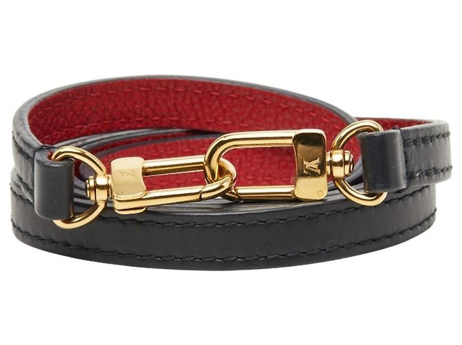 Louis Vuitton Navy Leather Shoulder Strap Navy blue