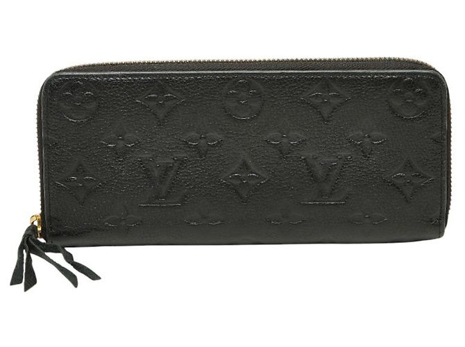Louis Vuitton Monogram Empreinte Zippy Wallet Black