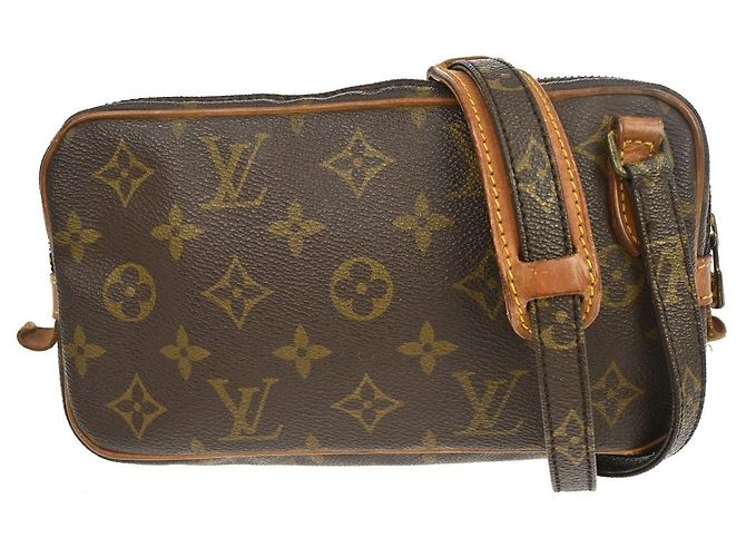 Louis Vuitton Pochette Marly Bandouliere Monogram Canvas medium Marrone