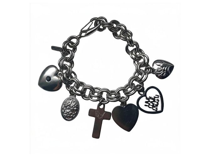 Moschino Charm-Armband in Silberton